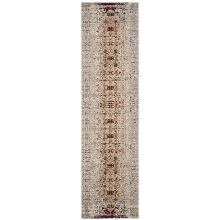 Safavieh Monaco Power Loomed Runner RugIvory & Pink 2 ft. 2 in. x 12 ft. MNC209R-212